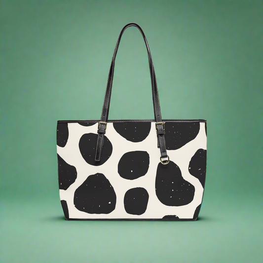 Shoulder Bag - Black/White Animal Print