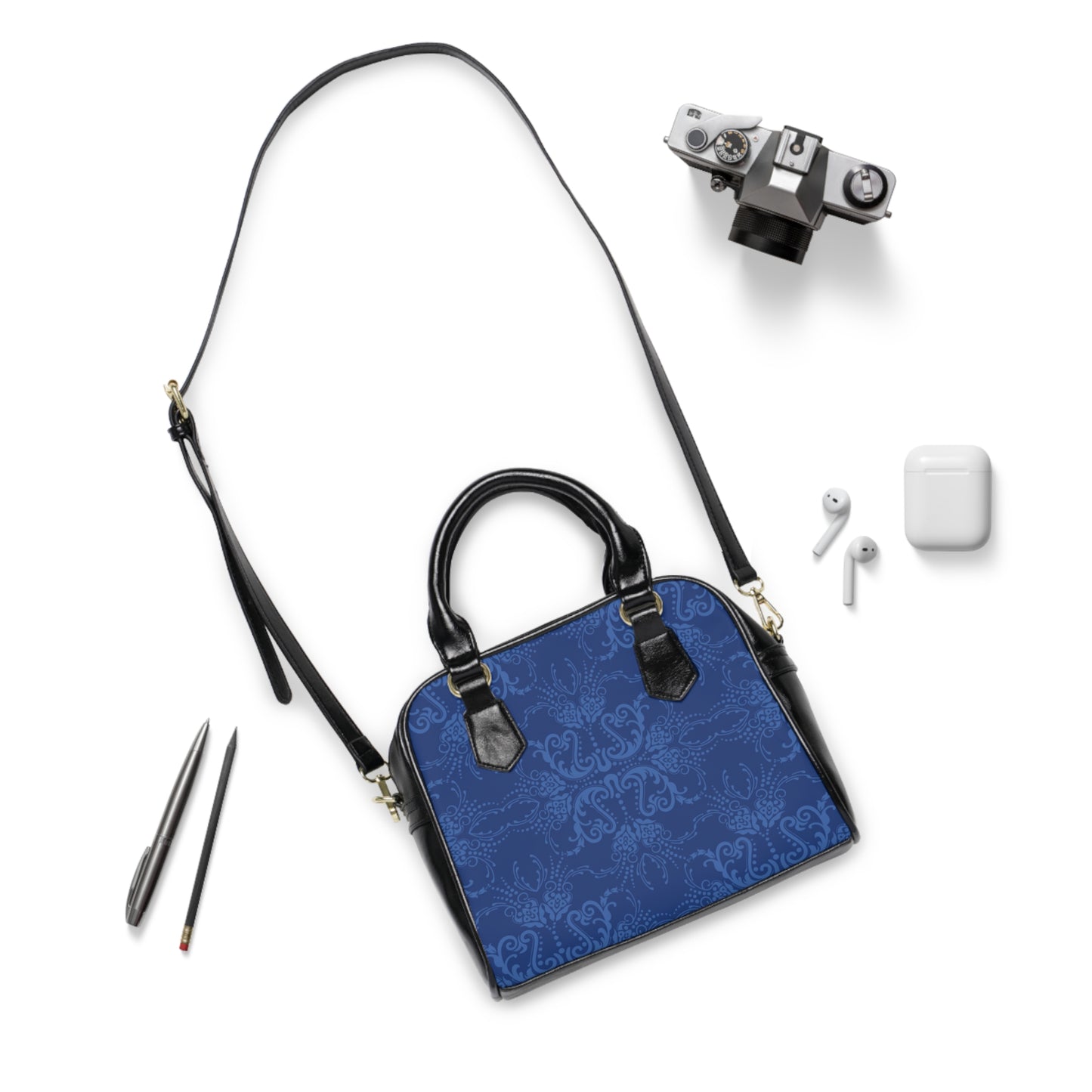 Shoulder Handbag - Navy Blue