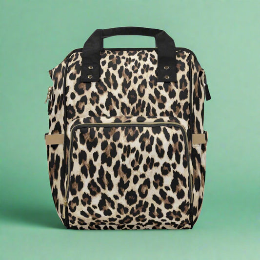 Multifunctional Diaper Backpack - Leopard