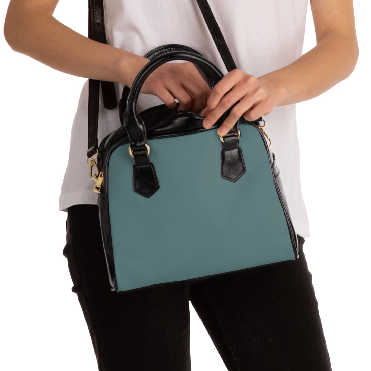 Shoulder Handbag - Blue/Green