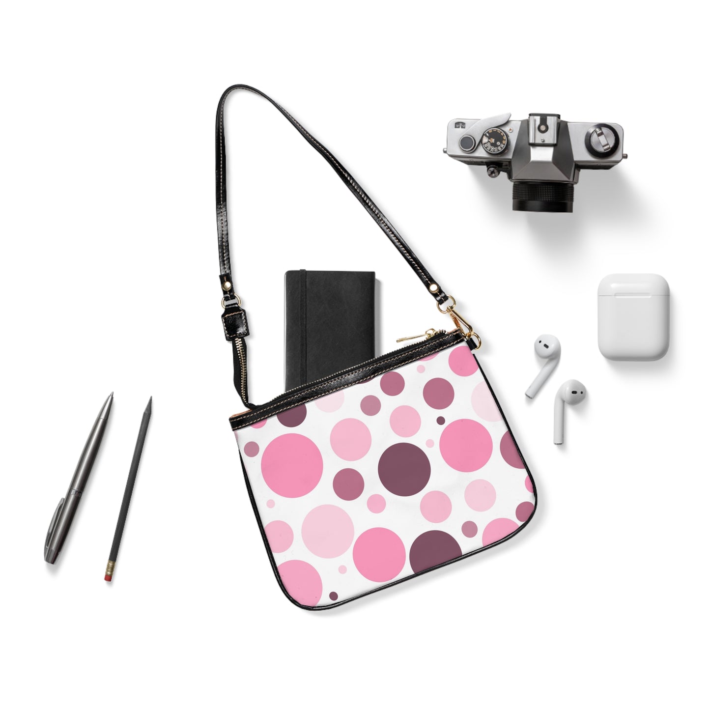 Small Shoulder Bag - Pink Polka Dot