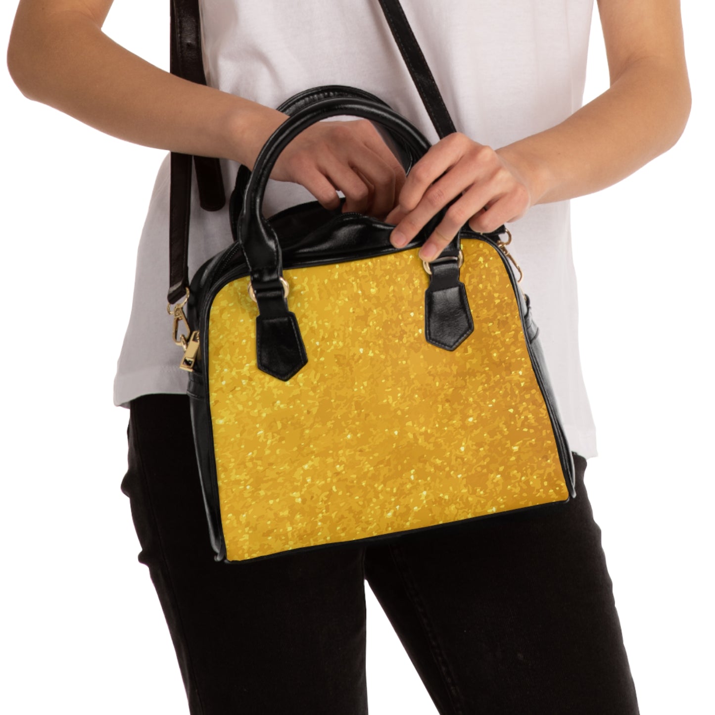 Shoulder Handbag - Gold