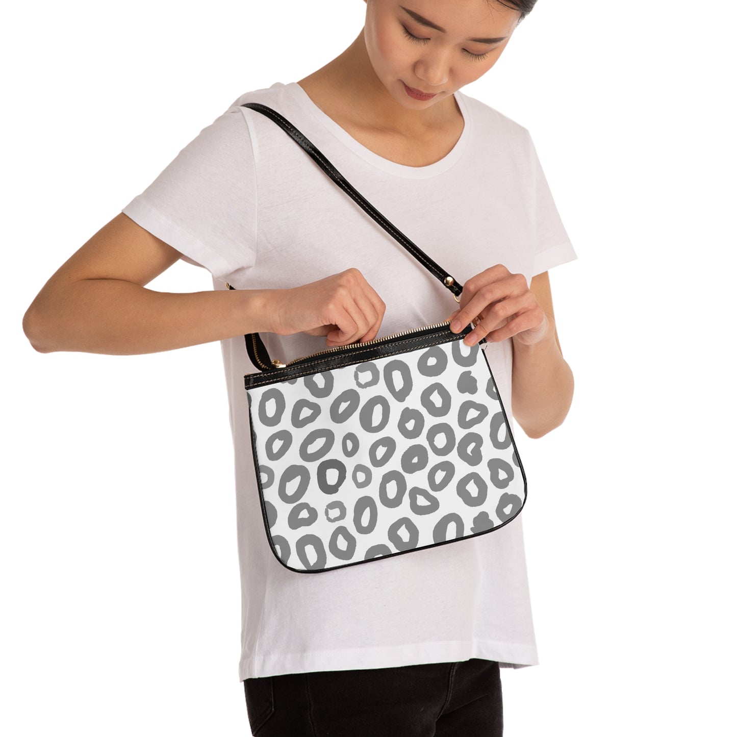 Small Shoulder Bag - White Leopard