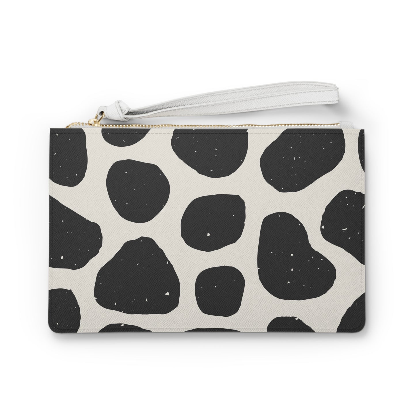 Clutch Bag - Black/White Animal Print