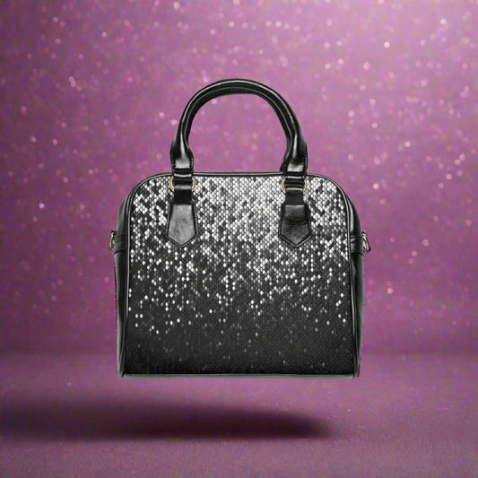 Shoulder Handbag - Silver Sparkles