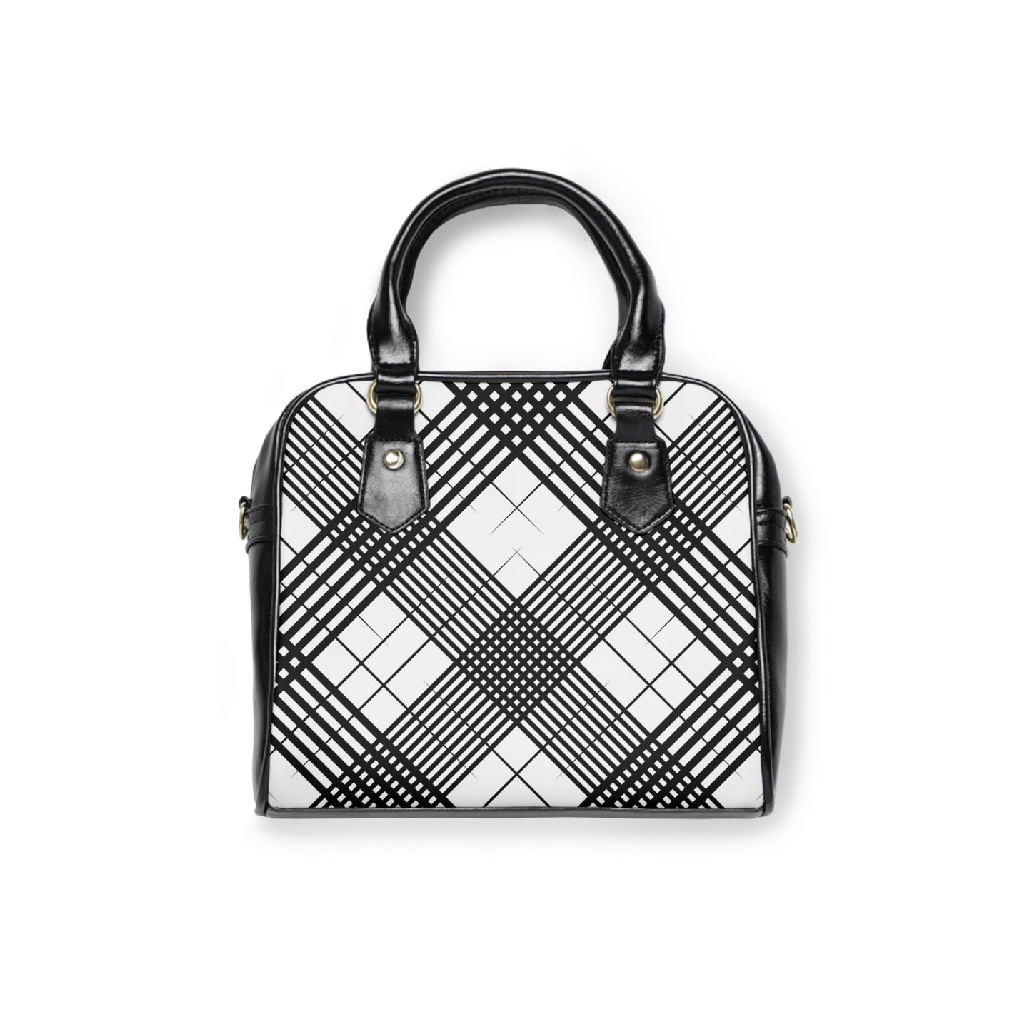 Shoulder Handbag - Plaid