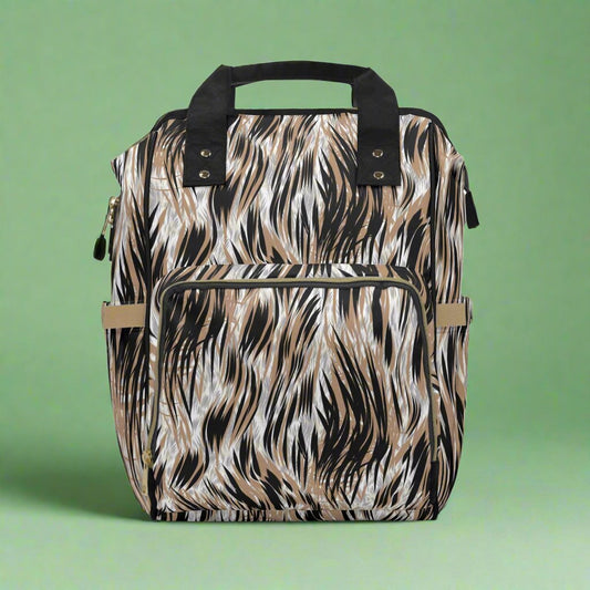 Multifunctional Diaper Backpack - Animal Print