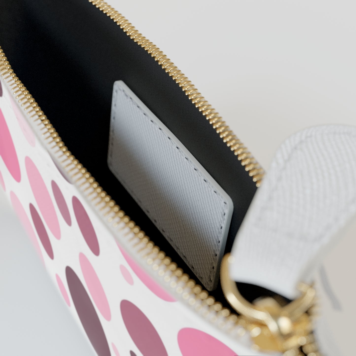 Mini Clutch Bag - Pink Polka Dots