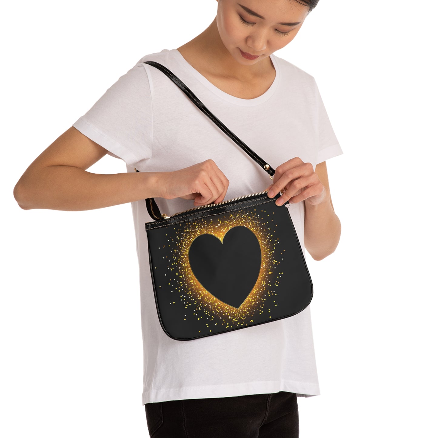 Small Shoulder Bag - Gold Heart