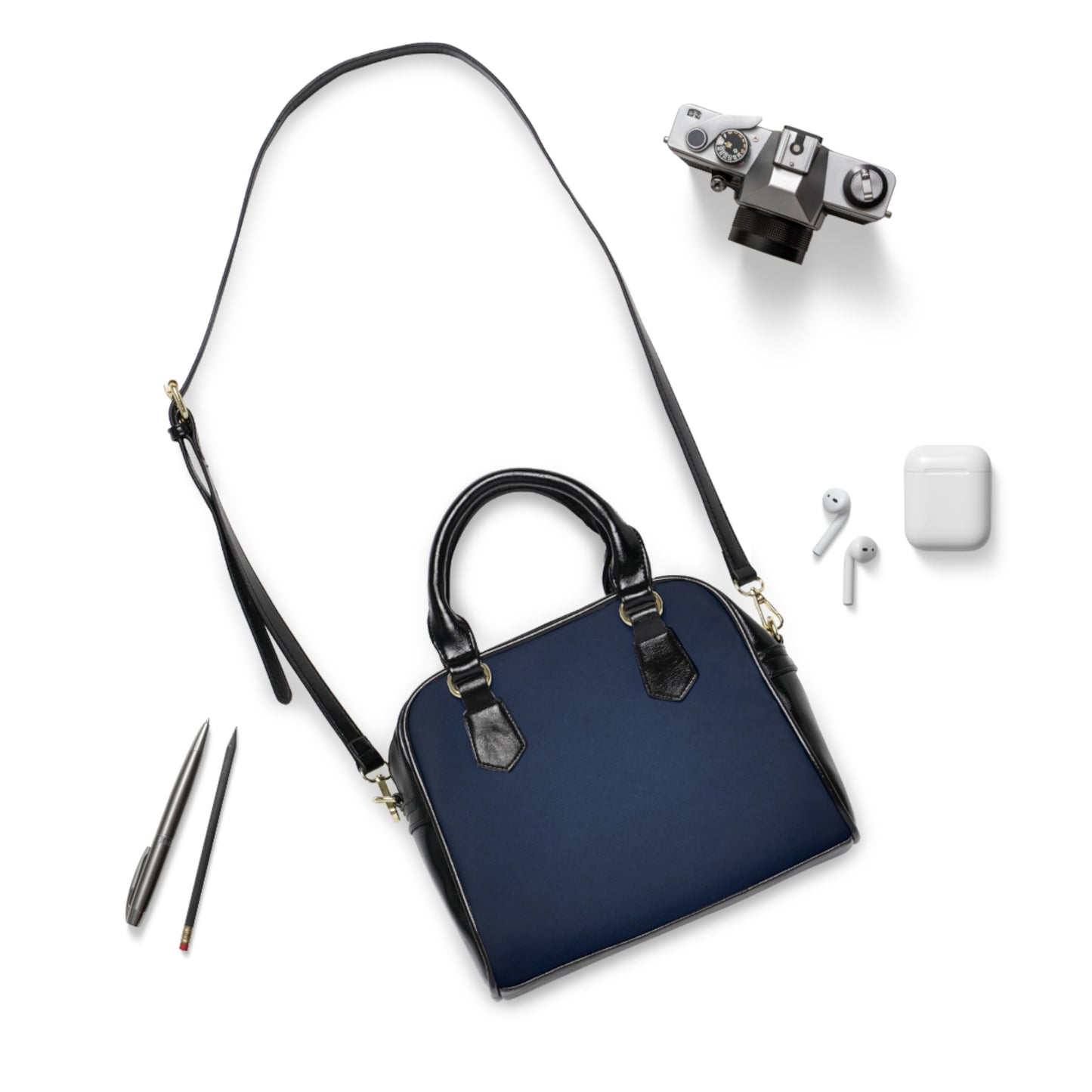 Shoulder Handbag - Dark Blue