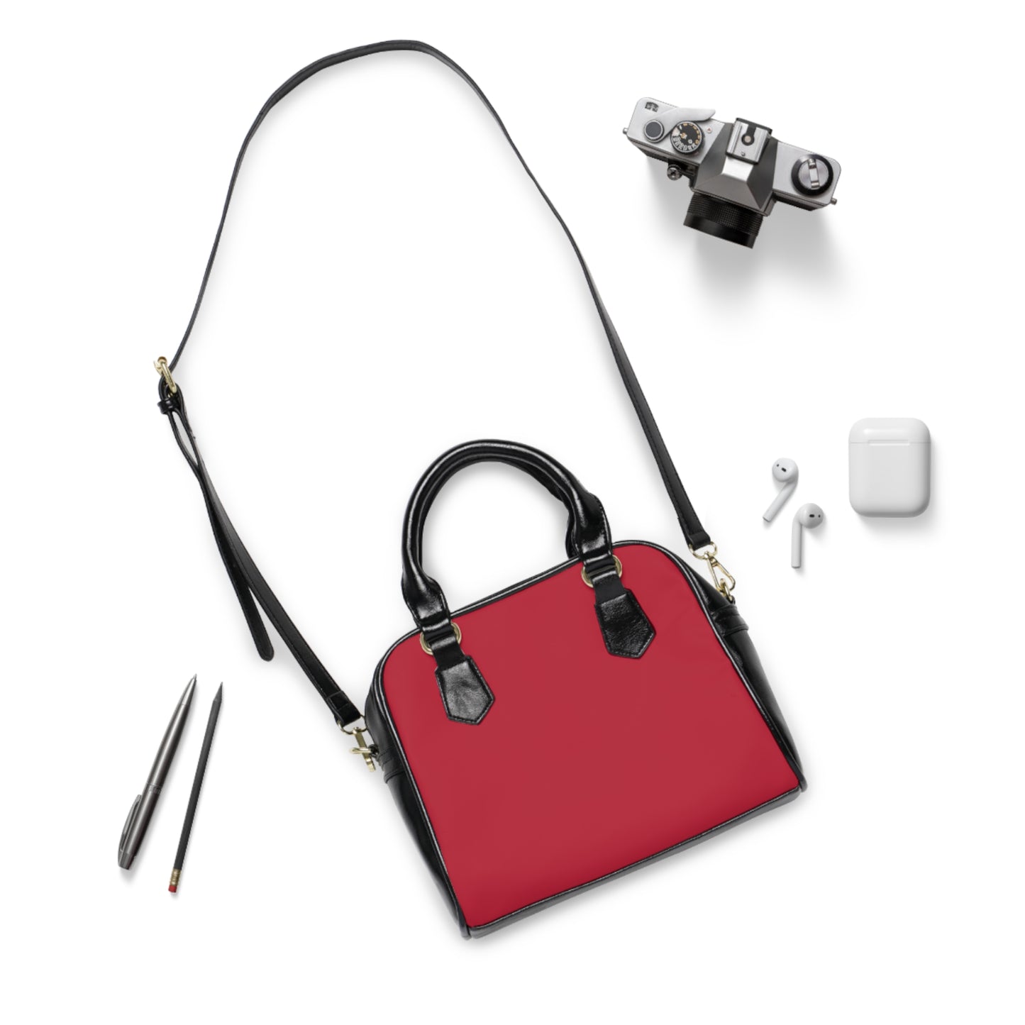 Shoulder Handbag - Red