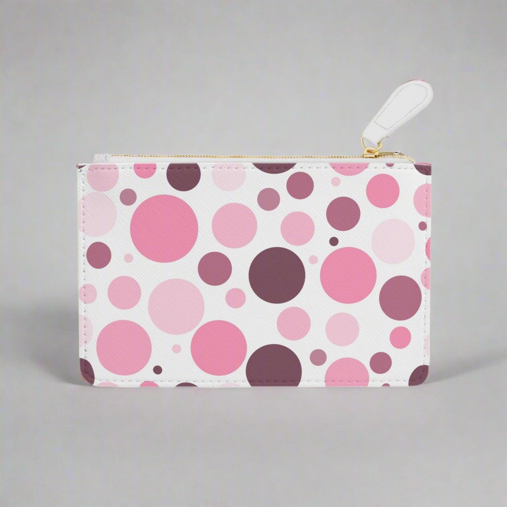 Mini Clutch Bag - Pink Polka Dots