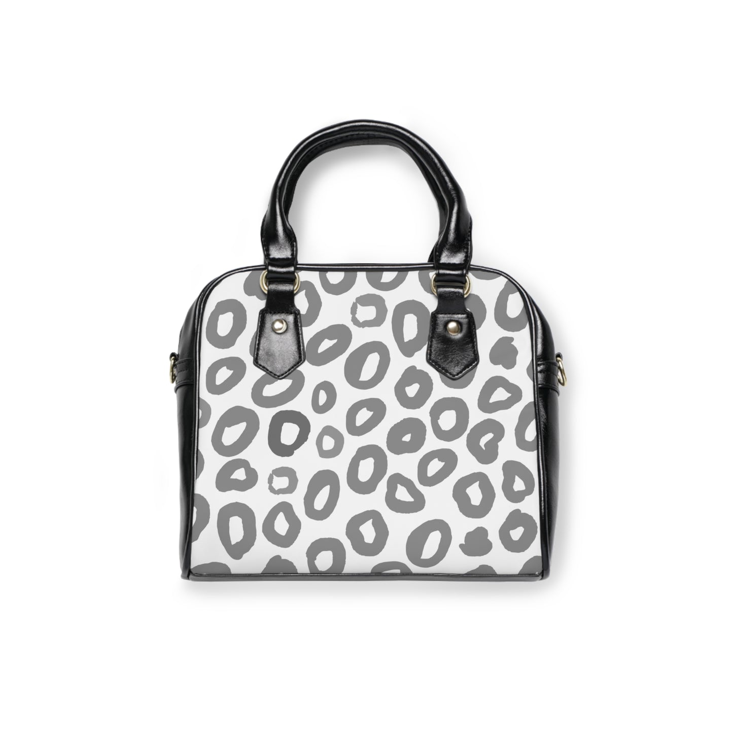 Shoulder Handbag - White Leopard