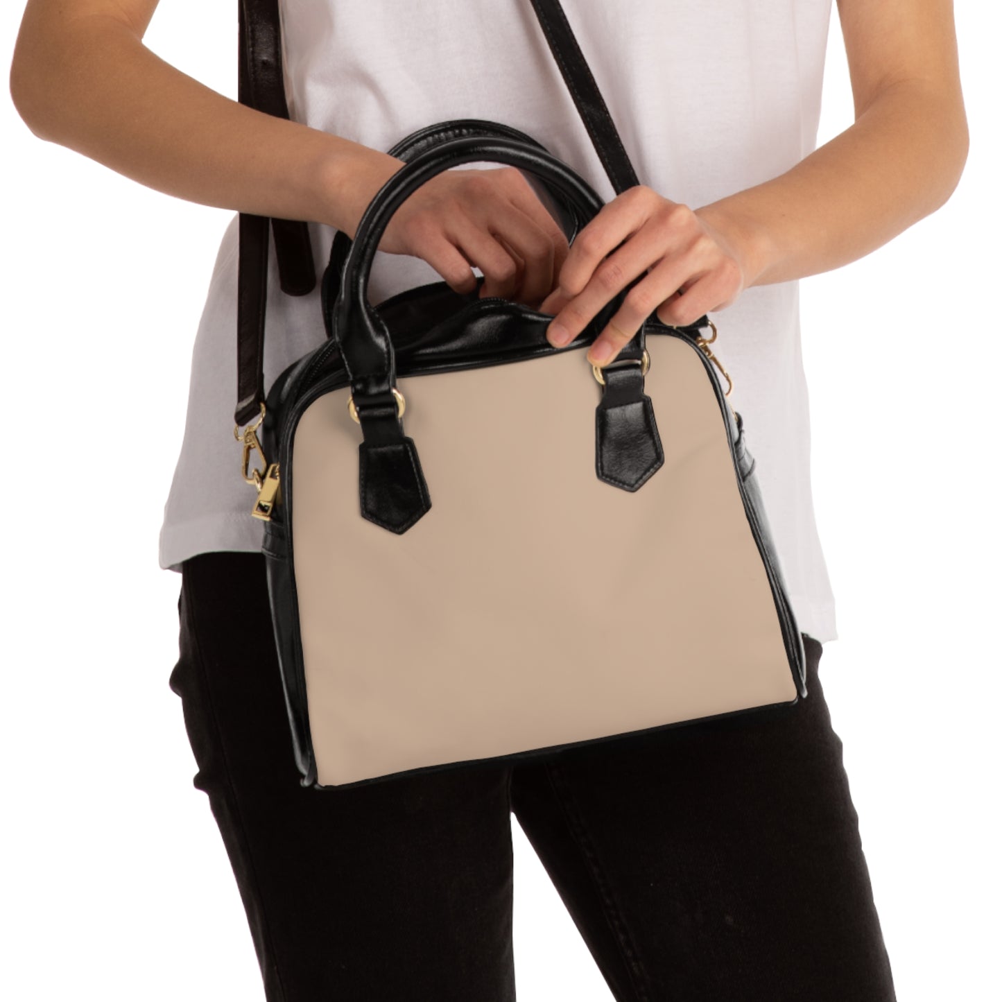 Shoulder Handbag - Beige