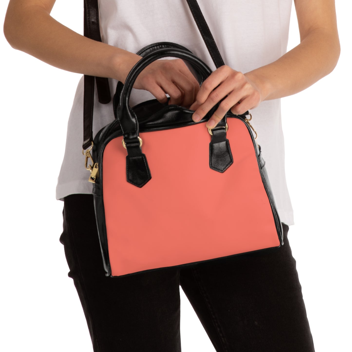 Shoulder Handbag - Coral Reef Orange