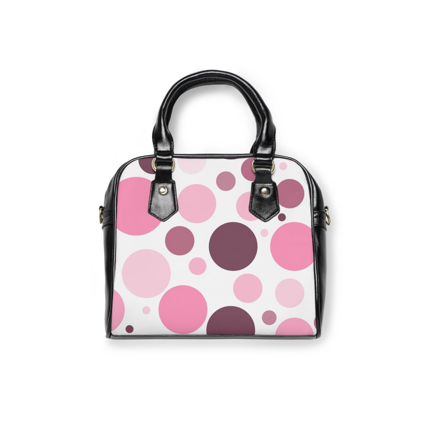 Shoulder Handbag - Pink Polka Dot