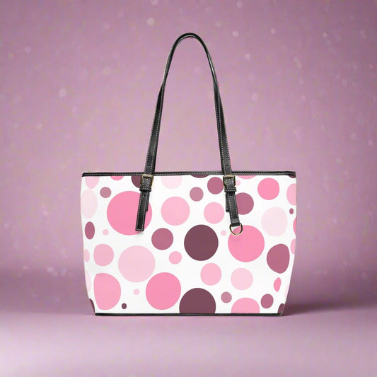 Shoulder Bag - Pink Polka Dots