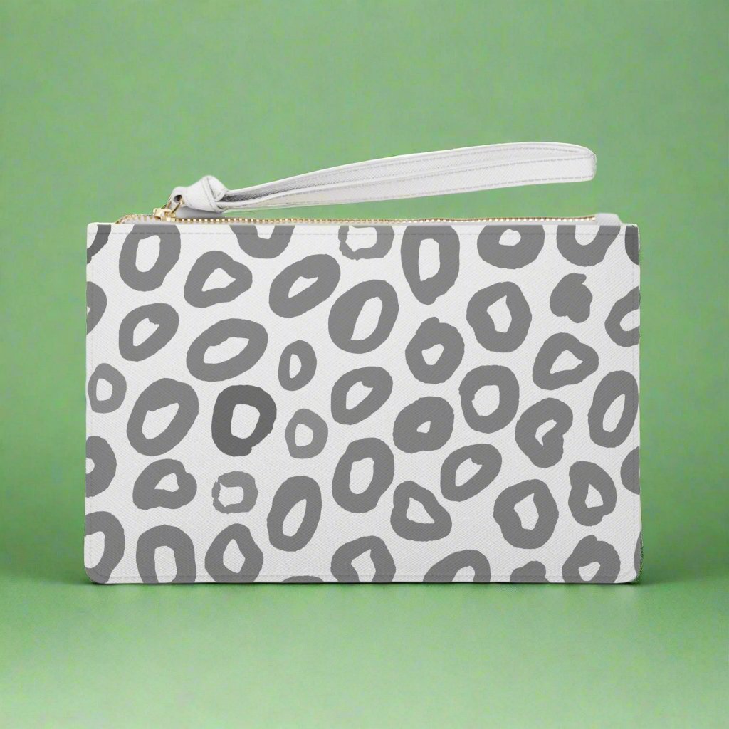 Clutch Bag - White Leopard