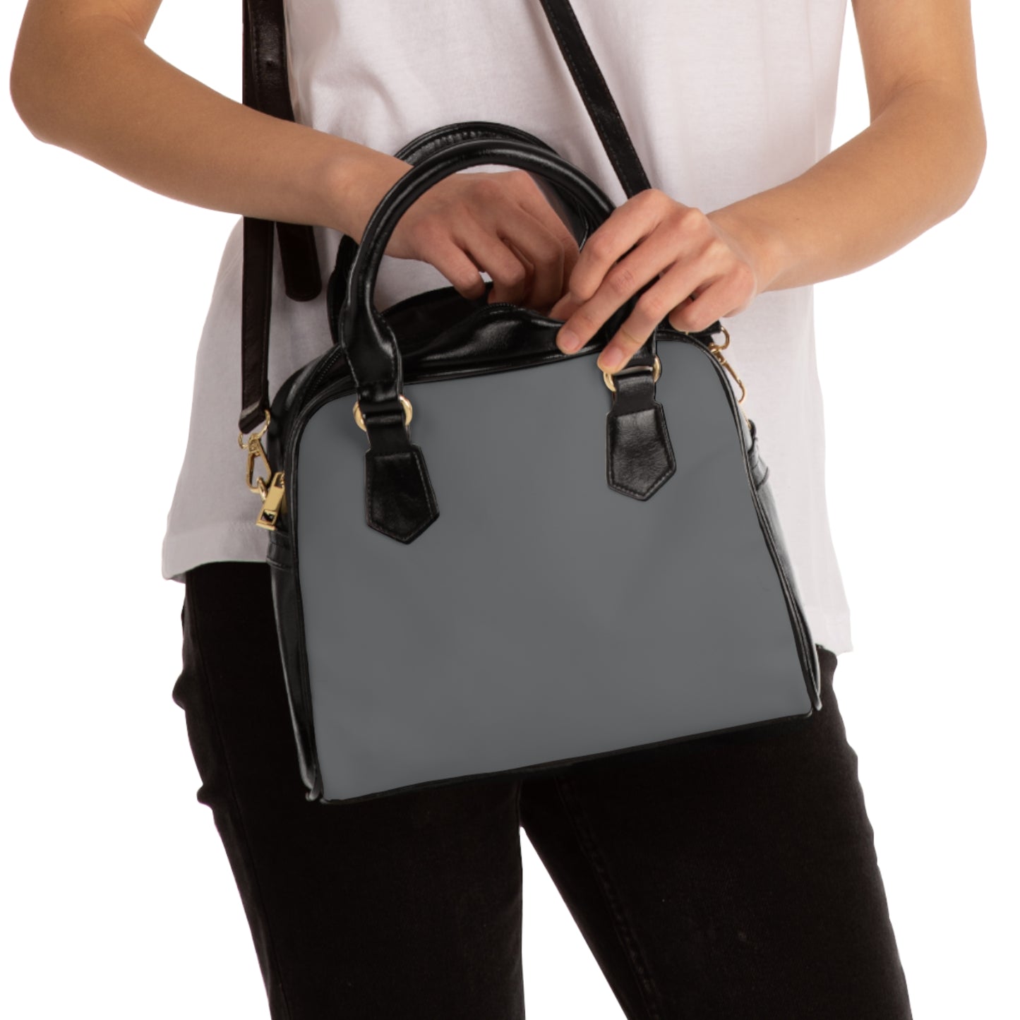 Shoulder Handbag - Grey