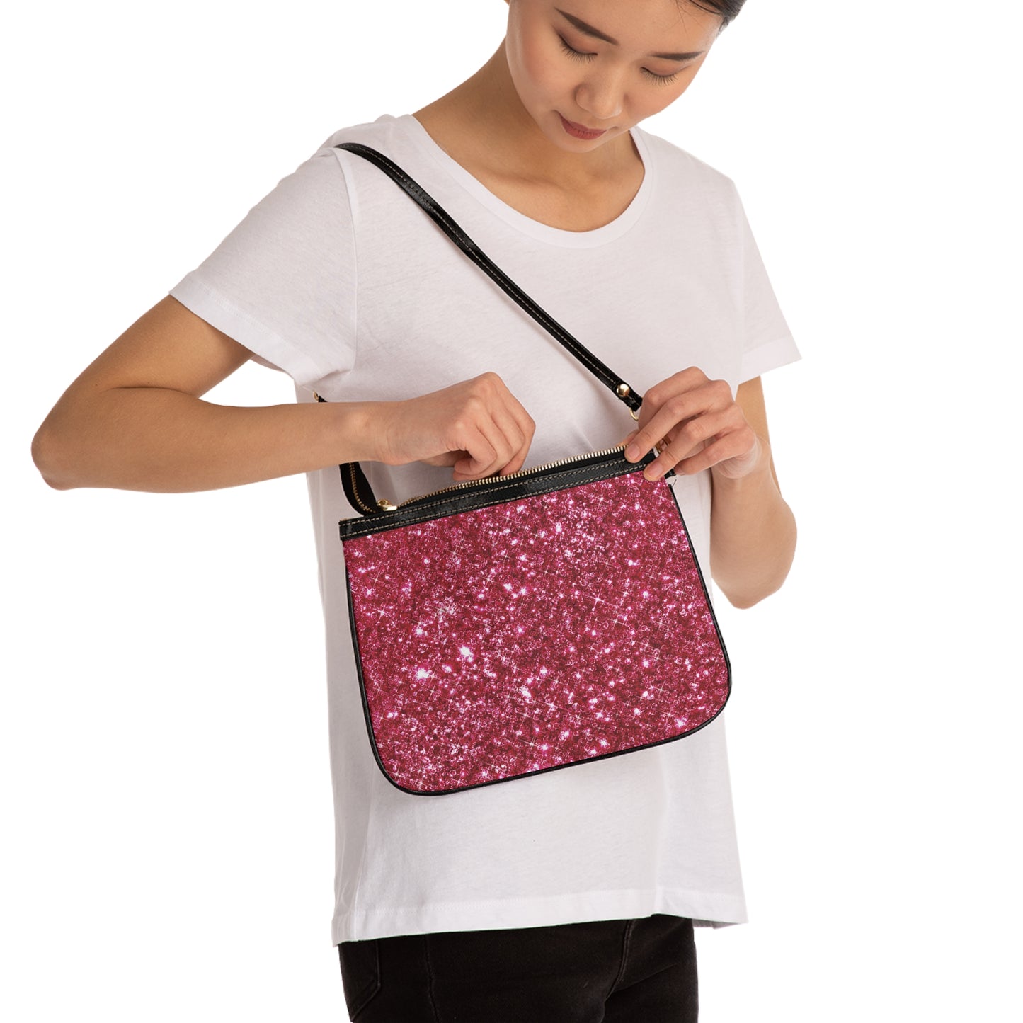 Small Shoulder Bag - Pink Sparkles