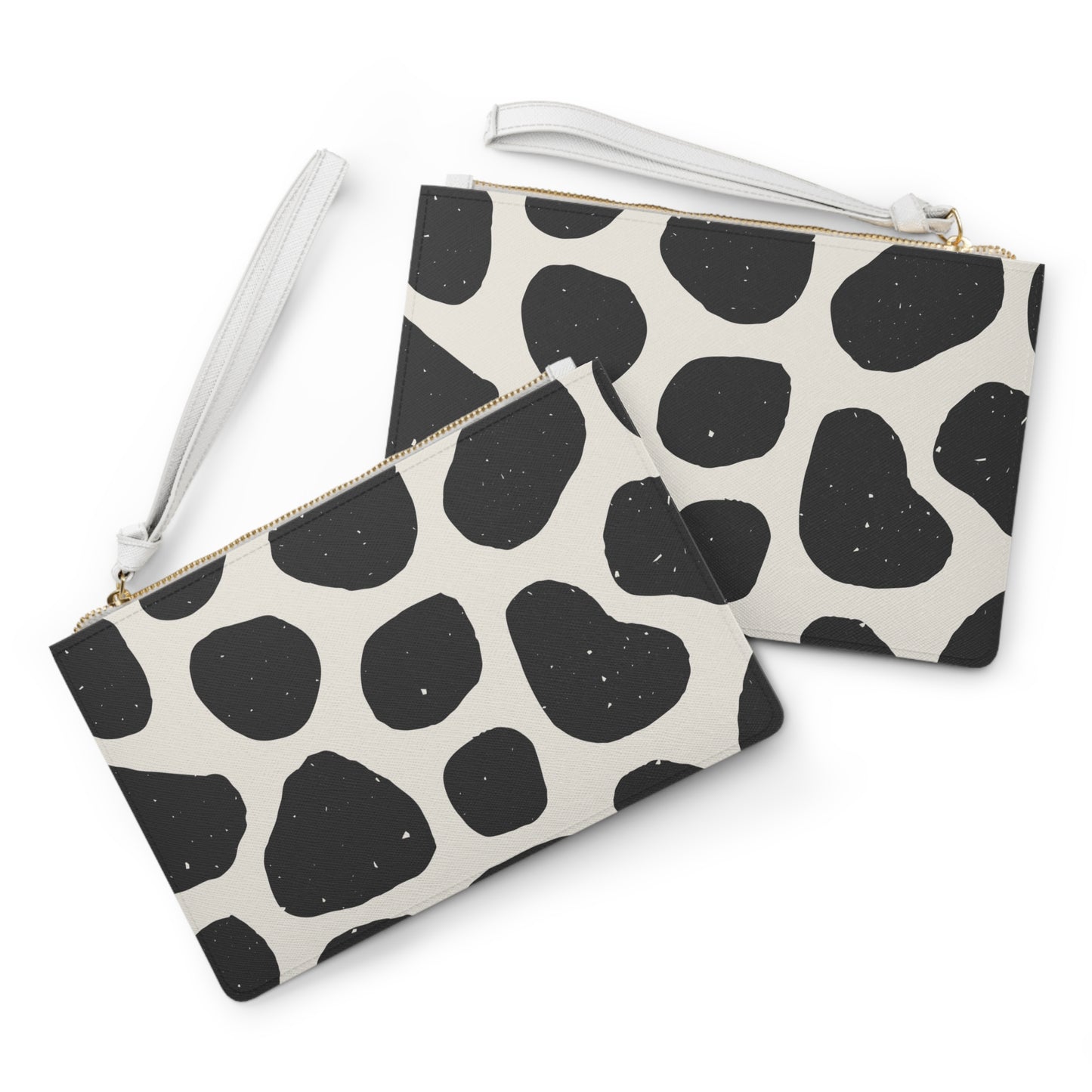 Clutch Bag - Black/White Animal Print