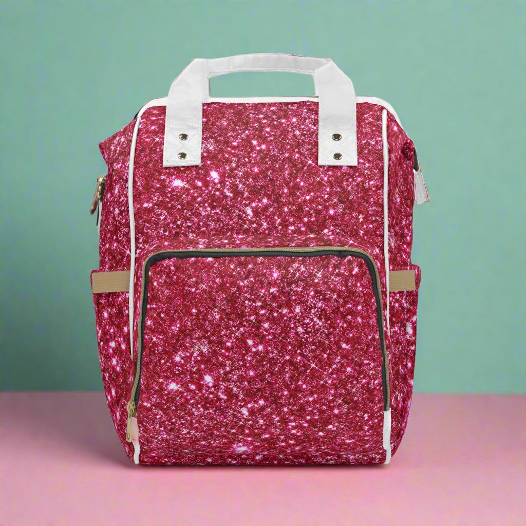 Multifunctional Diaper Backpack - Pink Sparkles