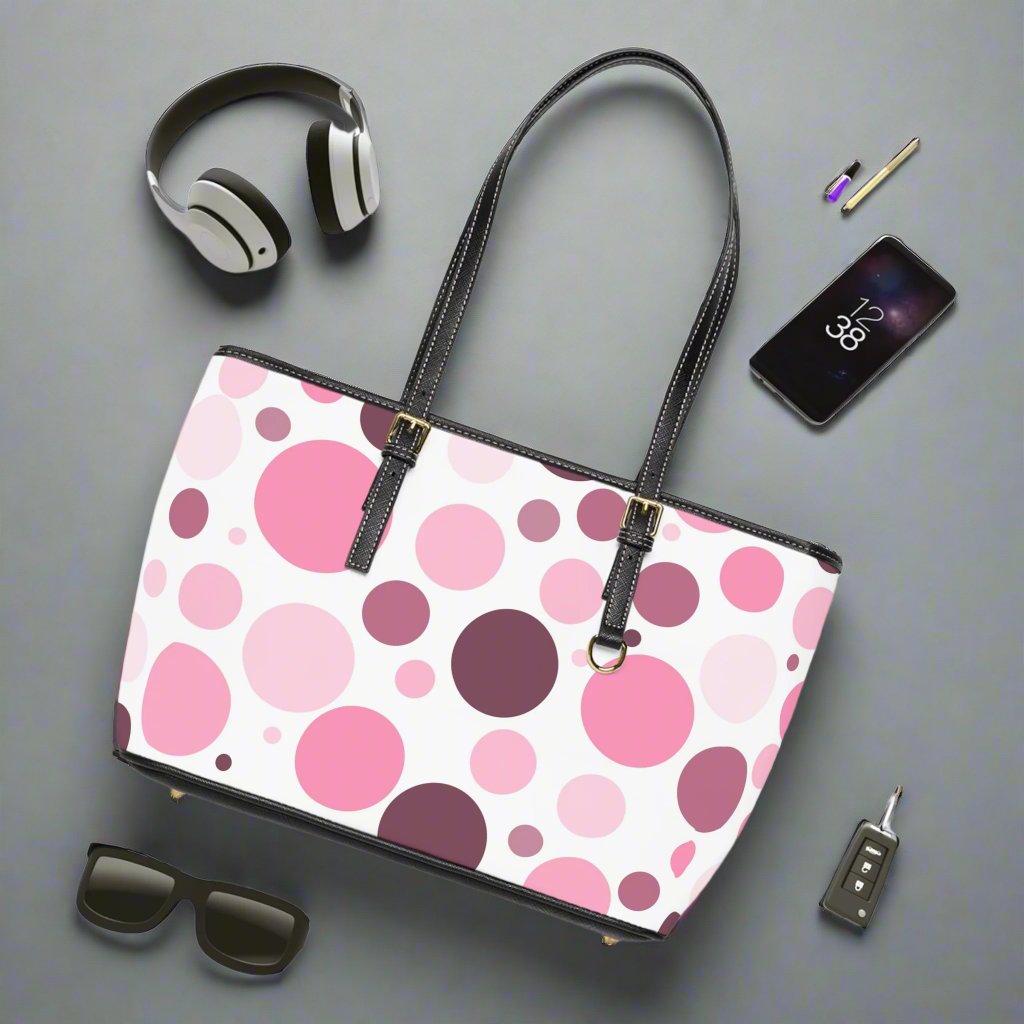 Shoulder Bag - Pink Polka Dots