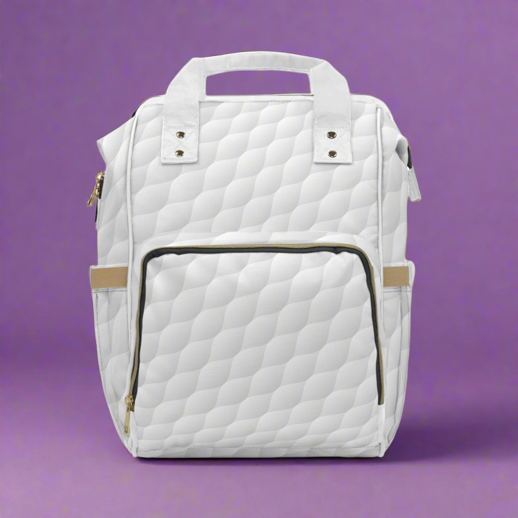 Multifunctional Diaper Backpack - White