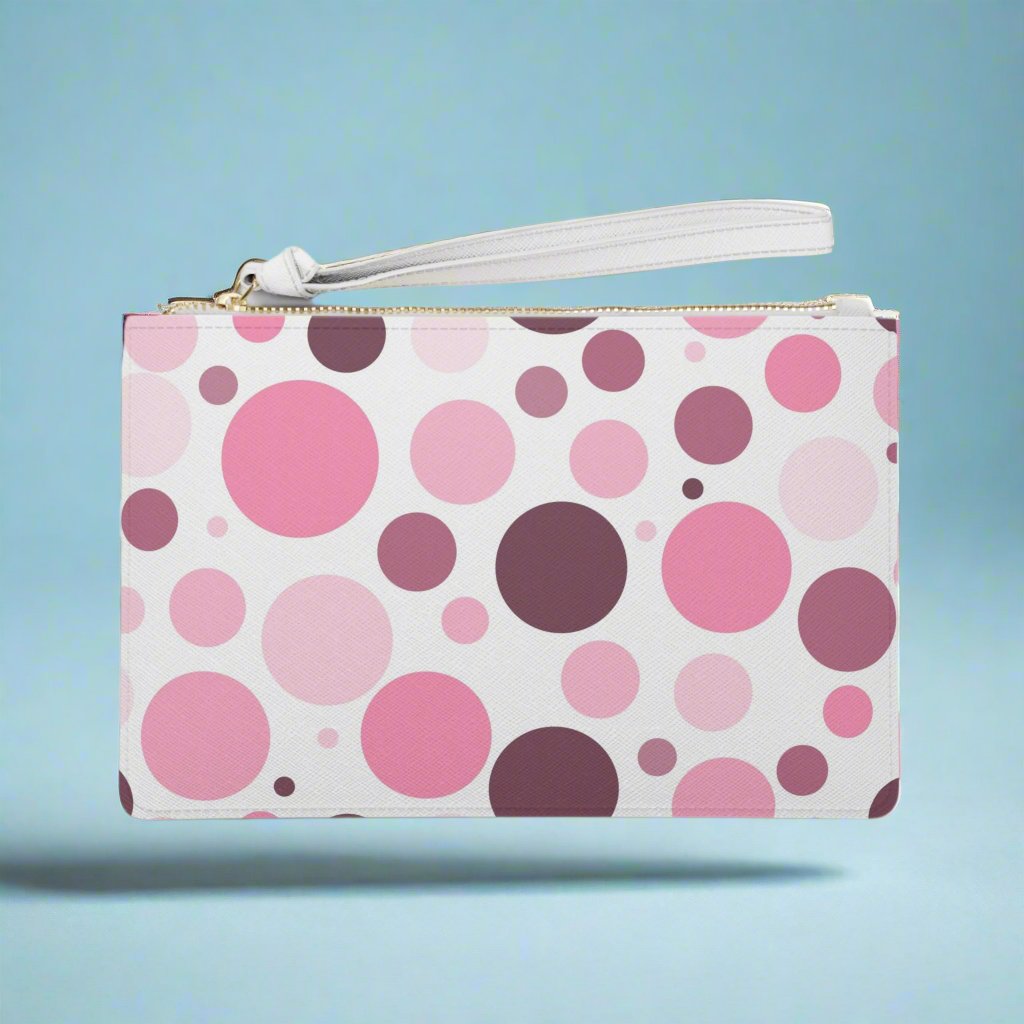 Clutch Bag - Pink Polka Dot