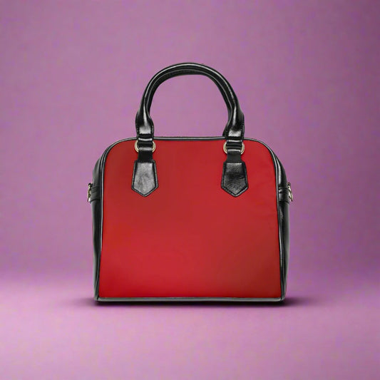 Shoulder Handbag - Crimson