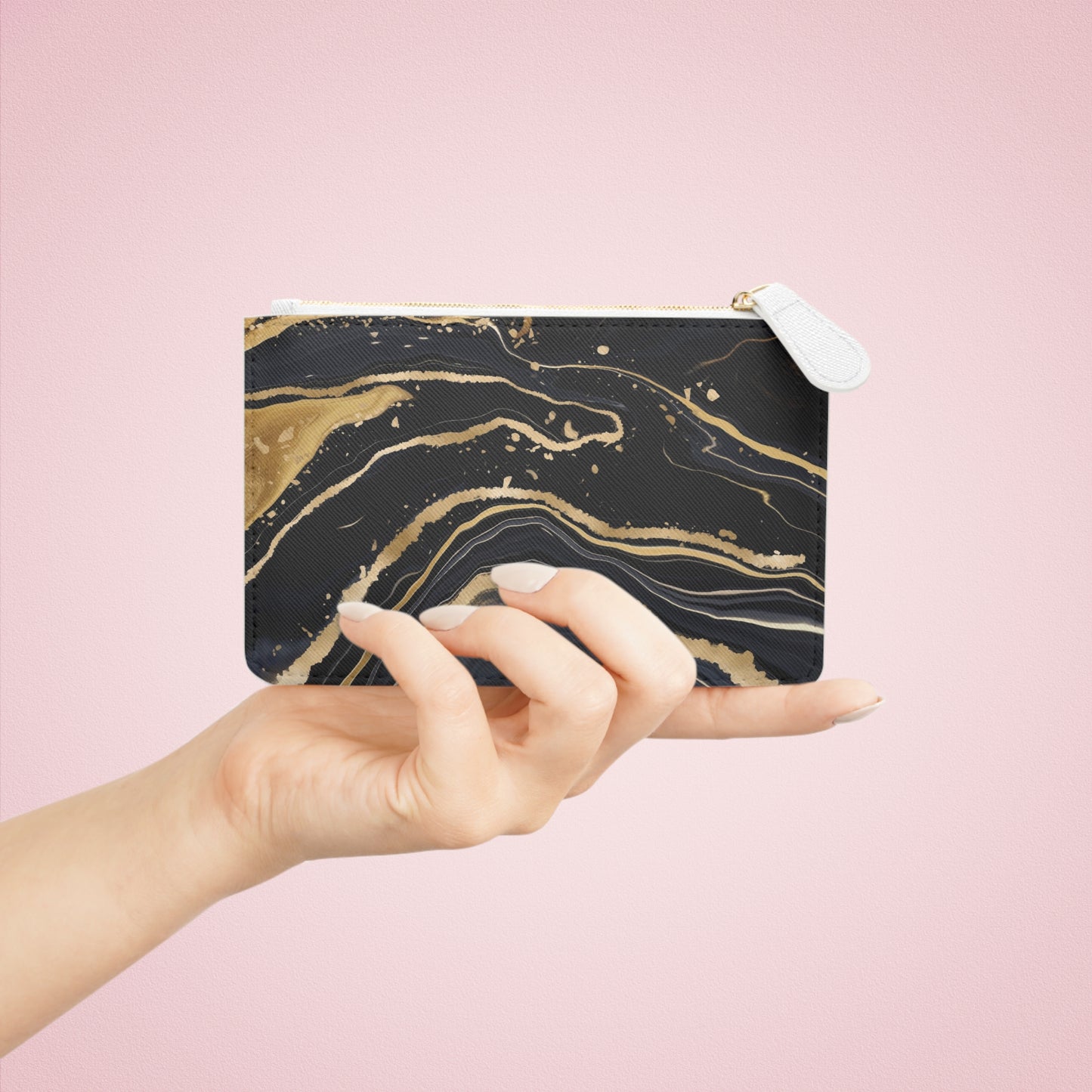 Mini Clutch Bag - Gold Swirl