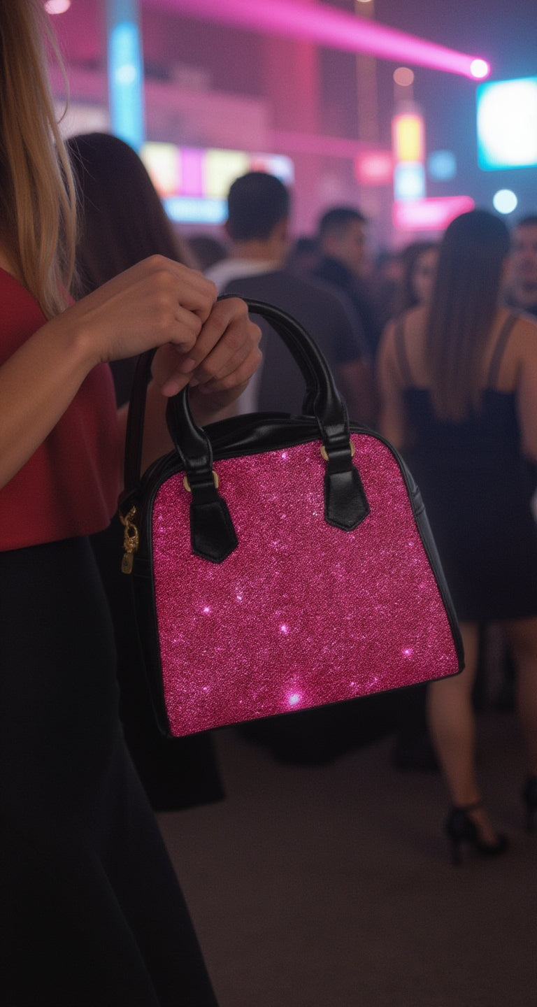 Shoulder Handbag - Pink Sparkles